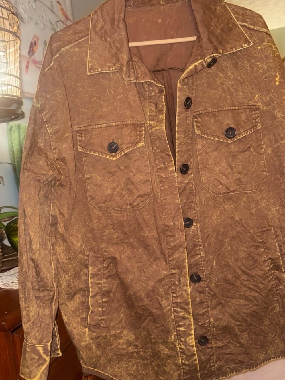 Women’s Brown Washed Utility Jacket